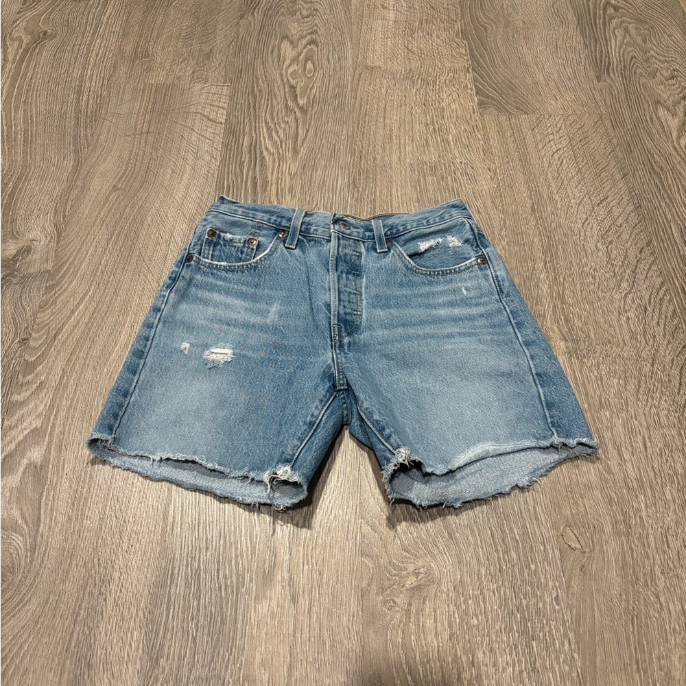 Levi's Light Blue 501 Jean Shorts